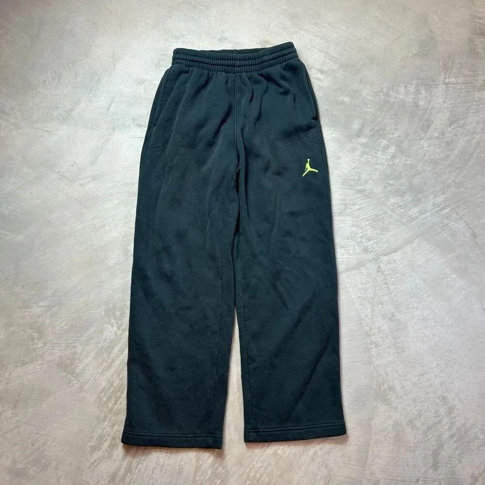 Jordan Black and Green Joggers-tracksuits